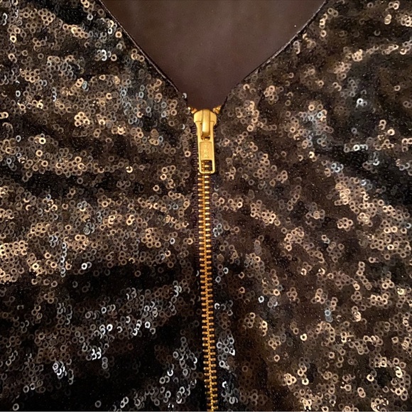 DRESS THE POPULATION BLACK MICRO SEQUINED DRESS - Picture 5 of 5